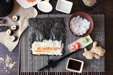 Suşi ve rulo yapma süreci