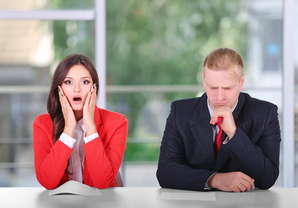 TV anchor training for telling news — Stock Photo, Image