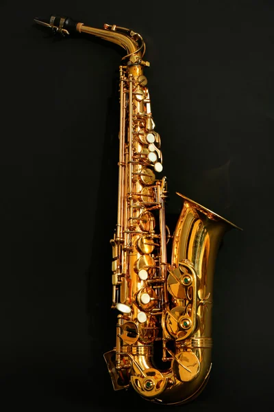 Beautiful golden saxophone — Stock Photo, Image