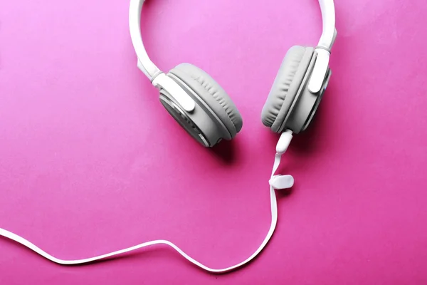 White and grey headphones — Stock Photo, Image