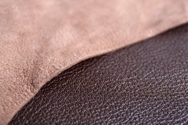 deri ön ve yanlış tarafında doku