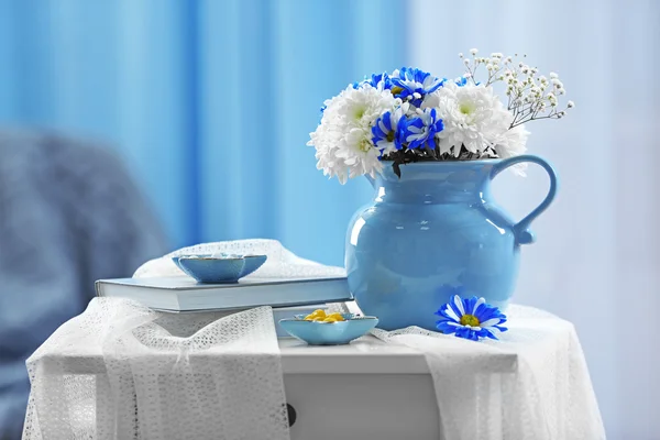 Blauwe home decor — Stockfoto