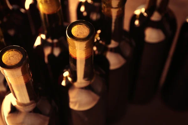 Stacks of wine bottles — Stock Photo, Image