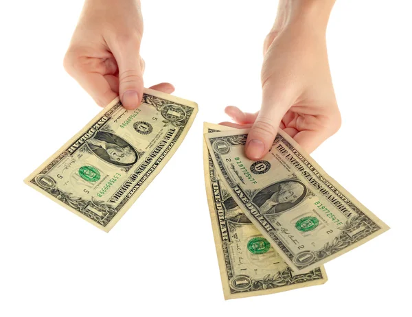 Money in female hands — Stock Photo, Image