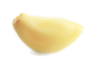 Sarımsak beyaza izole edilmiş