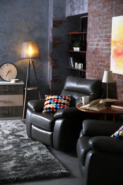 Modern oturma odası.