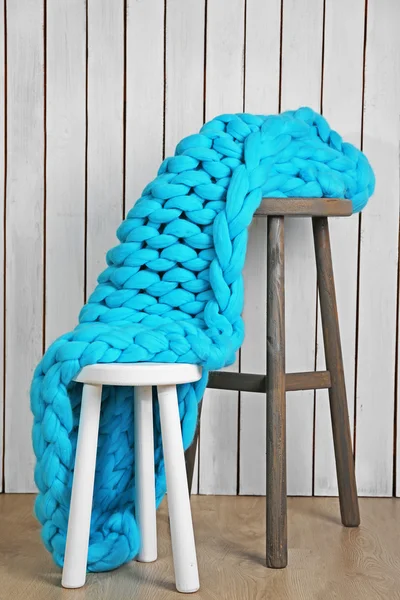 Трикотажное шерстяное одеяло — стоковое фото