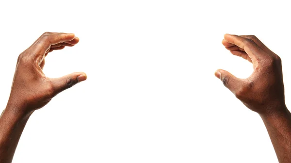 Мужские руки жестом — стоковое фото