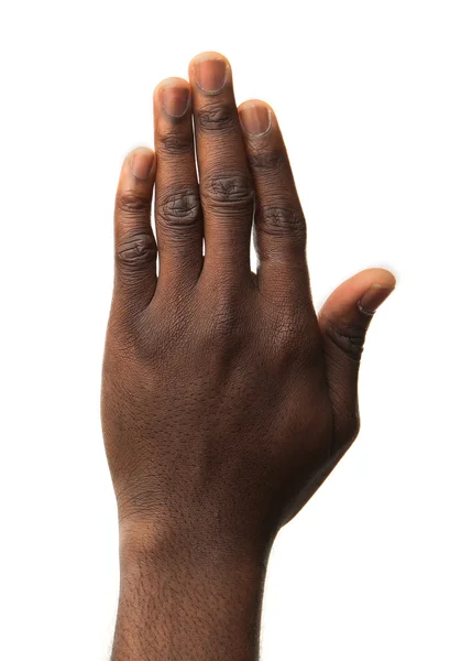 Męskiej ręki na biały — Zdjęcie stockowe