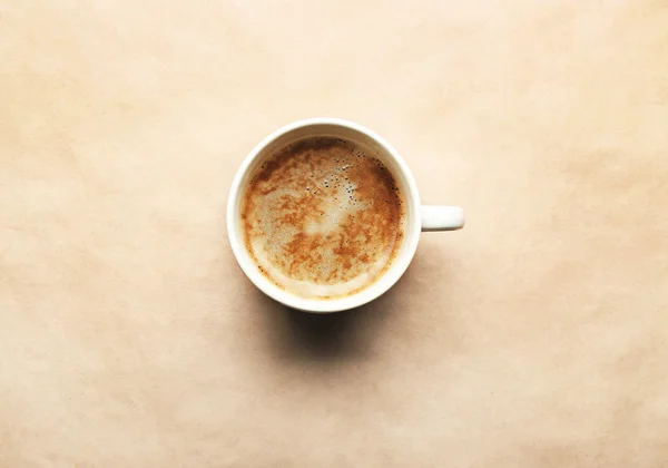 Tasse Kaffee, Draufsicht — Stockfoto