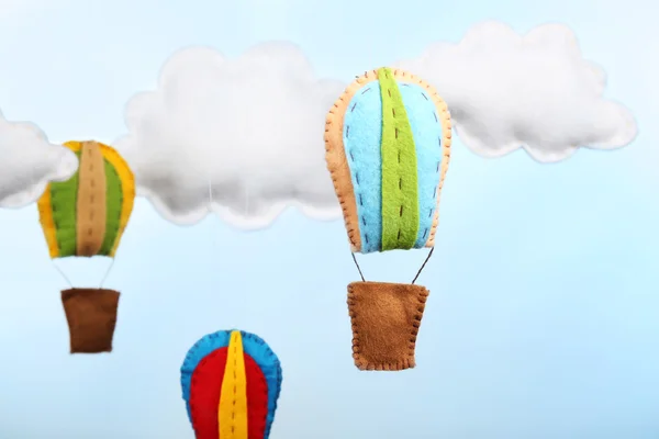 Fleece clouds and balloons — Stock Photo, Image