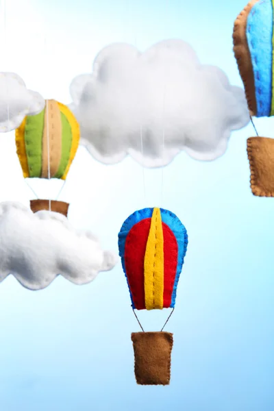 Fleece clouds and balloons — Stock Photo, Image