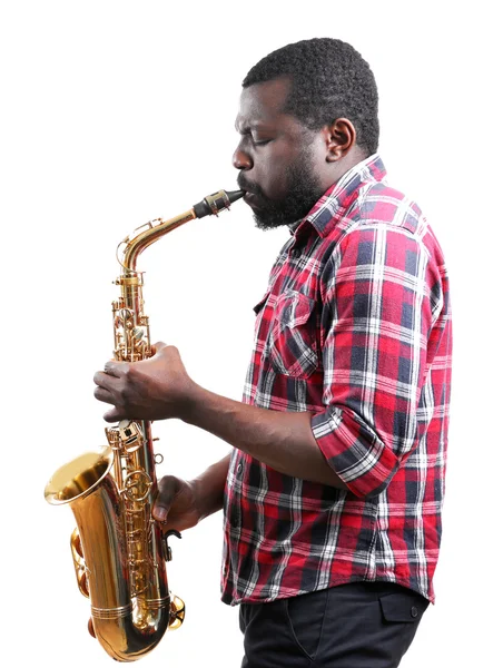 Músico de jazz afroamericano — Foto de Stock