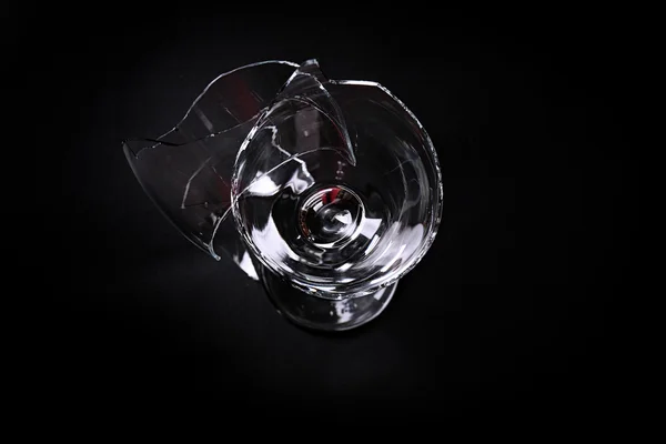 Verre à vin cassé — Photo