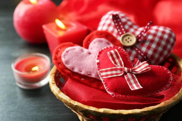 St Valentine's decor with hearts — Stock Photo, Image