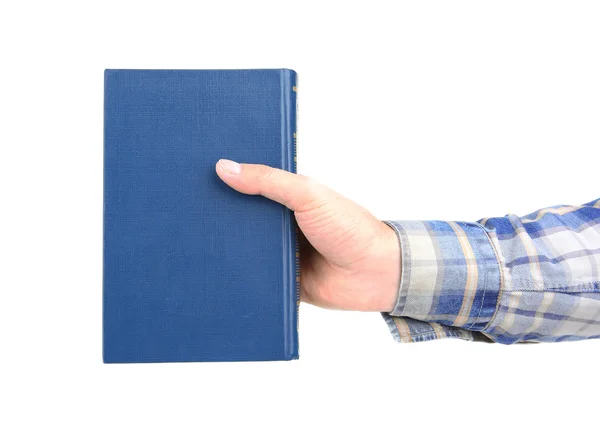 Man hand bedrijf boek — Stockfoto