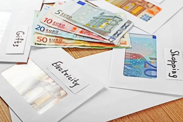 Distribution of money, financial planning — Stock Photo, Image