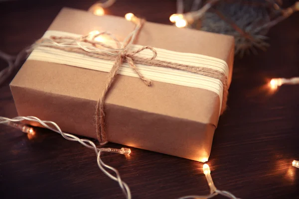 Homemade wrapped Christmas gifts — Stock Photo, Image