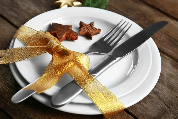 Christmas servering bestick — Stockfoto