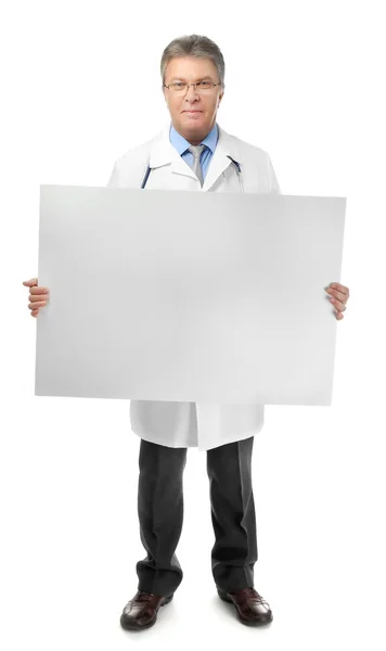 Pohledný doktor s obrazovkou — Stock fotografie