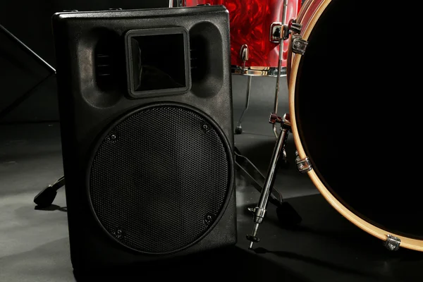 Drum set on stage — Stock Photo, Image