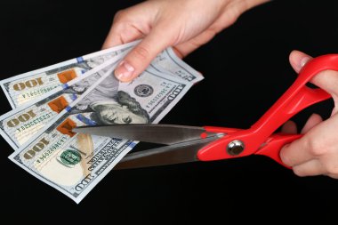 Makas kesim Doları elleriyle