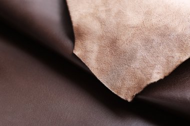 deri ön ve yanlış tarafında doku