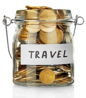 Ukrayna paraları ile Cam Kavanoz