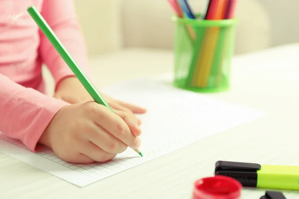 Child drawing closeup — Stock Photo, Image