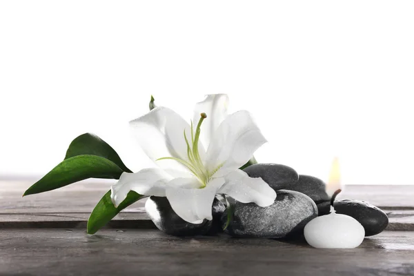Wellness-Stillleben mit schöner Blume — Stockfoto