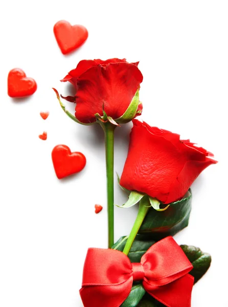 Beautiful rose with small hearts — Stock Photo, Image