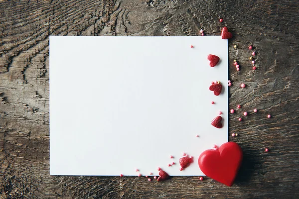 Blank present Valentine card — Stock Photo, Image