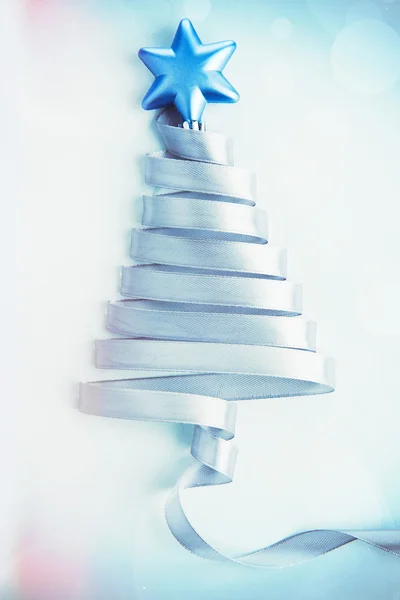 Fir tree made from ribbon — Stock Photo, Image