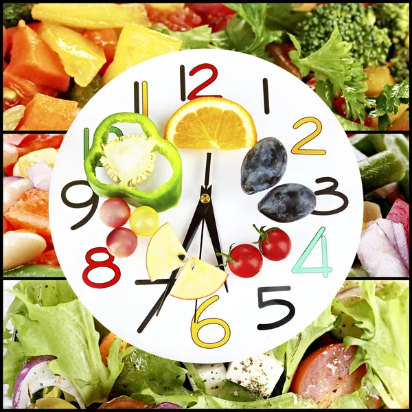 Concetto orologio alimentare — Foto Stock