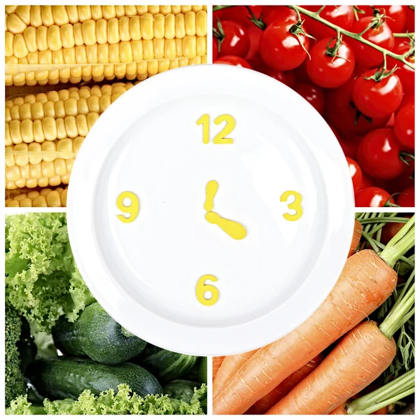 Concept d'horloge alimentaire — Photo