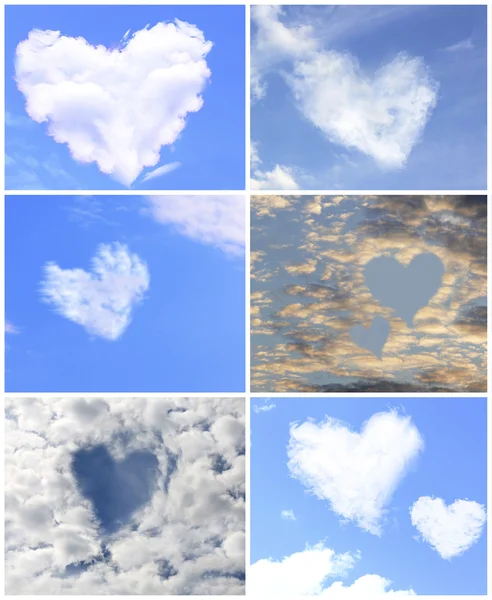 Wolken in hart vorm — Stockfoto