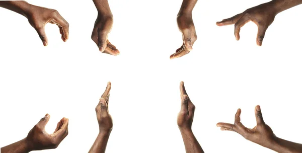 Conjunto de gestos mãos masculinas — Fotografia de Stock