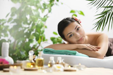 Güzellik Spa rahatlatıcı kadın 