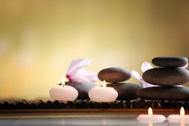 Spa natürmort taşlarla