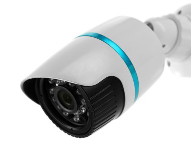 Güvenlik Cctv kamera üzerinde beyaz izole