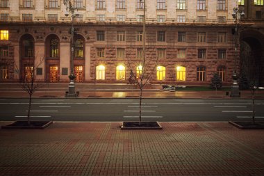Kiev ana caddesi üzerinde 