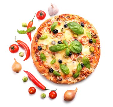 güzel taze pizza