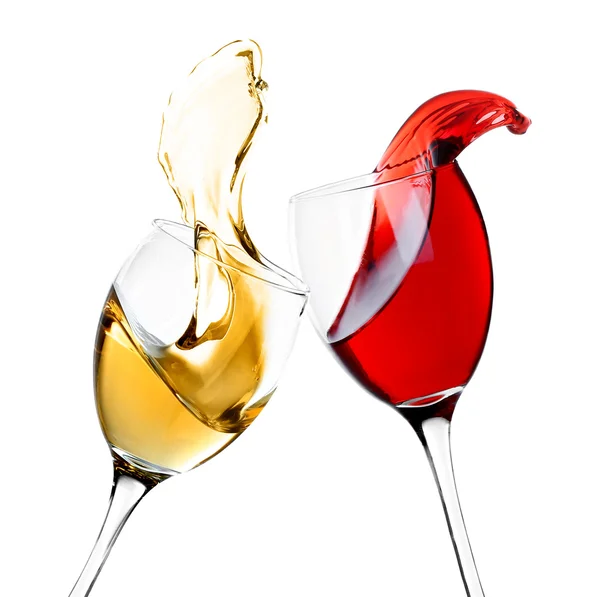 Red and white wine pouring — Stock Photo, Image