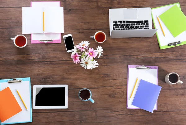 Workplace top view — Stock Photo, Image