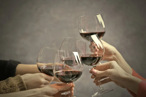 Glasses of red wine — Stock Photo, Image