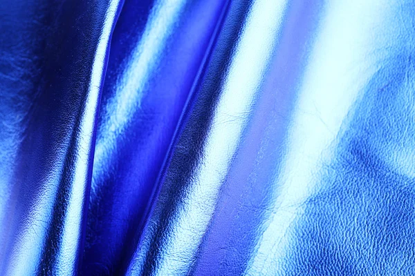 Textura de couro azul close up — Fotografia de Stock