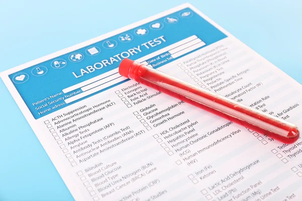 Blood in test tube — Stock Photo, Image