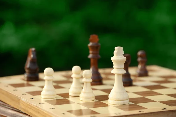 Pezzi di scacchi e game board — Foto Stock