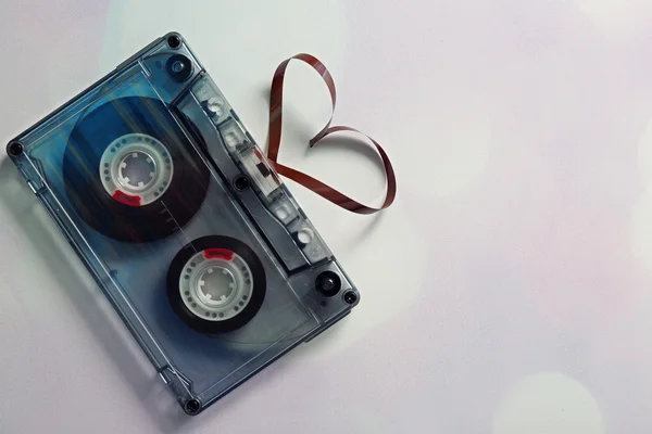 Audio cassette met magnetische tape — Stockfoto