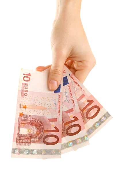 Geld in weiblicher Hand — Stockfoto